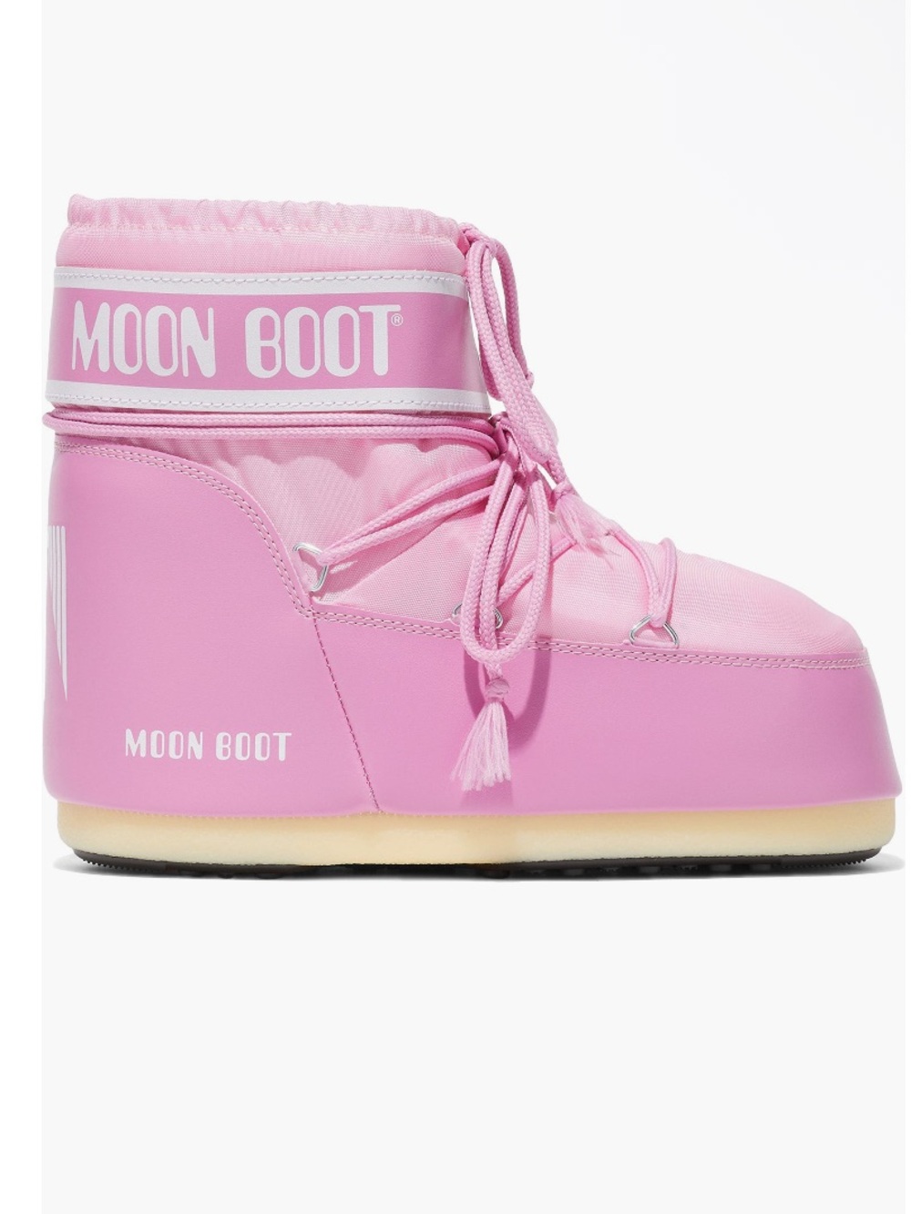 Moon Boot MB Icon Low Nylon Light Pink Snow Ski Winter Boots Size 36-38